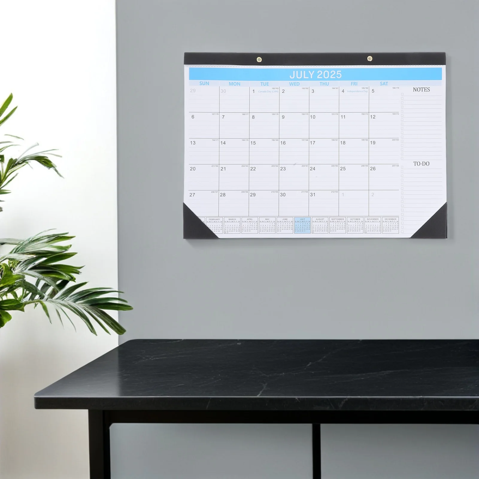 

Настенный дизайнерский календарь, настольный ежемесячный ежегодный синий, июля от 2025 года до 2026 декабря