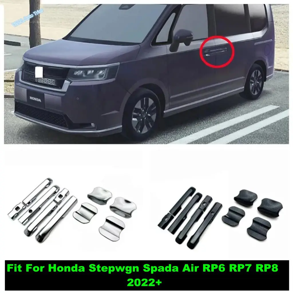 

Car Door Pull Doorknob Handle Bowl Catch Cap Decor Cover Trim Accessories For Honda Stepwgn Spada Air RP6 RP7 RP8 2022 2023 2024