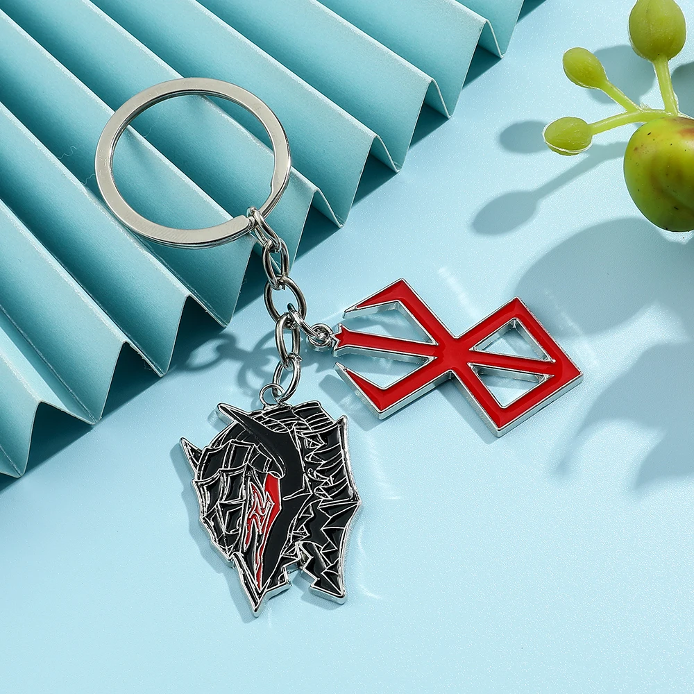 Berserk Game Metal Enamel Keychain Logo Sign Cool Fashion Pendant Cosplay Prop Accessory for Men