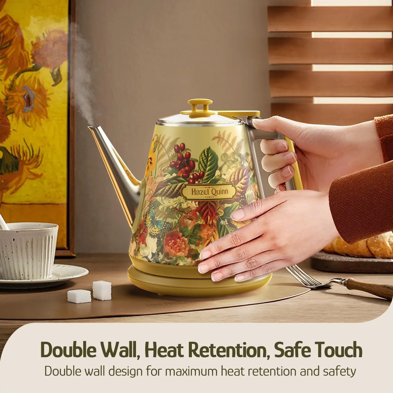 الرجعية غلاية كهربائية خمر نمط وعاء الماء الساخن لصانع الشاي القهوة المنزل المطبخ الأجهزة الصغيرة