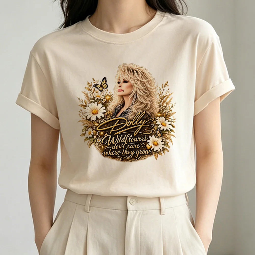 Dolly Parton top tees girl manga funny cutecore y2k japan t-shirt cute clearance sales Psychedelic