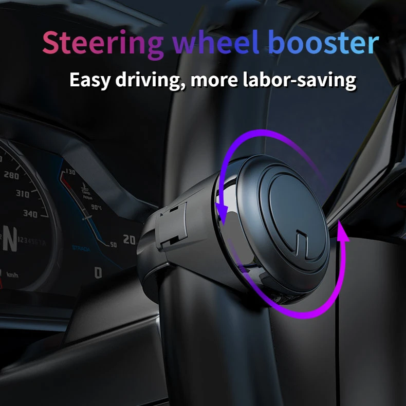 Universal 360 Degree Turning Steering Wheel Booster Spinner Knob Car Rotation Metal Bearing Power Handle Ball Shaped Helper Part