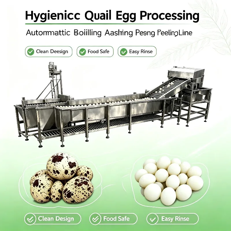 High Efficient Frequency Conversion Quail Egg Production Line for Deep Processing of Egg FL Customized