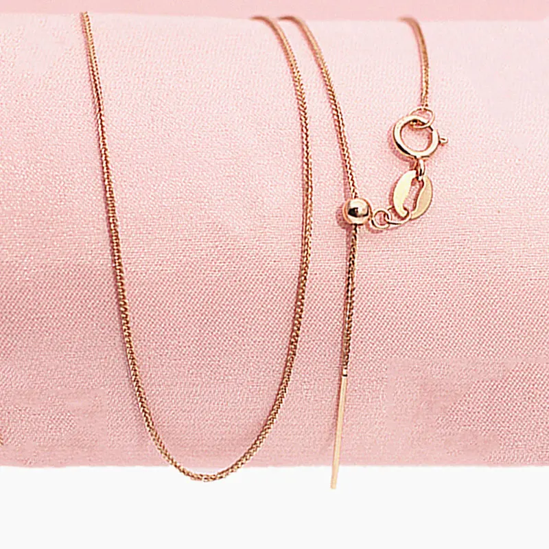 New Creative Design 585 Purple Gold Plated 14K Rose Gold New Knit Chain Simple Charm Universal Necklaces Party Accessories