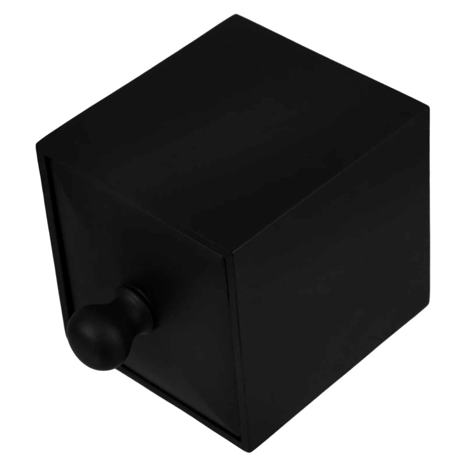 

Storage Box with Lid Cotton Swab Case Black Space Saving Design for Small Accessories Organizer Home Bathroom Essentials Keeper