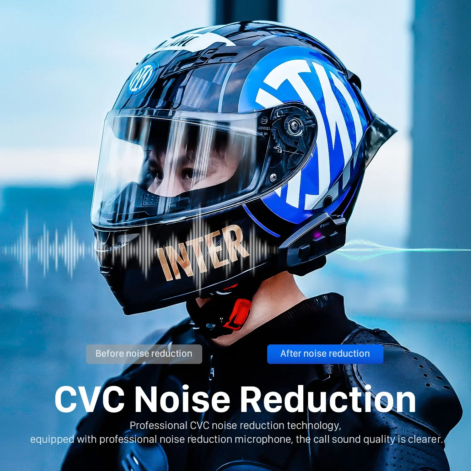 2 piezas Fodsports FX10C 1KM rango de intercomunicación conectividad ilimitada intercomunicador Bluetooth auriculares intercomunicador de motocicleta