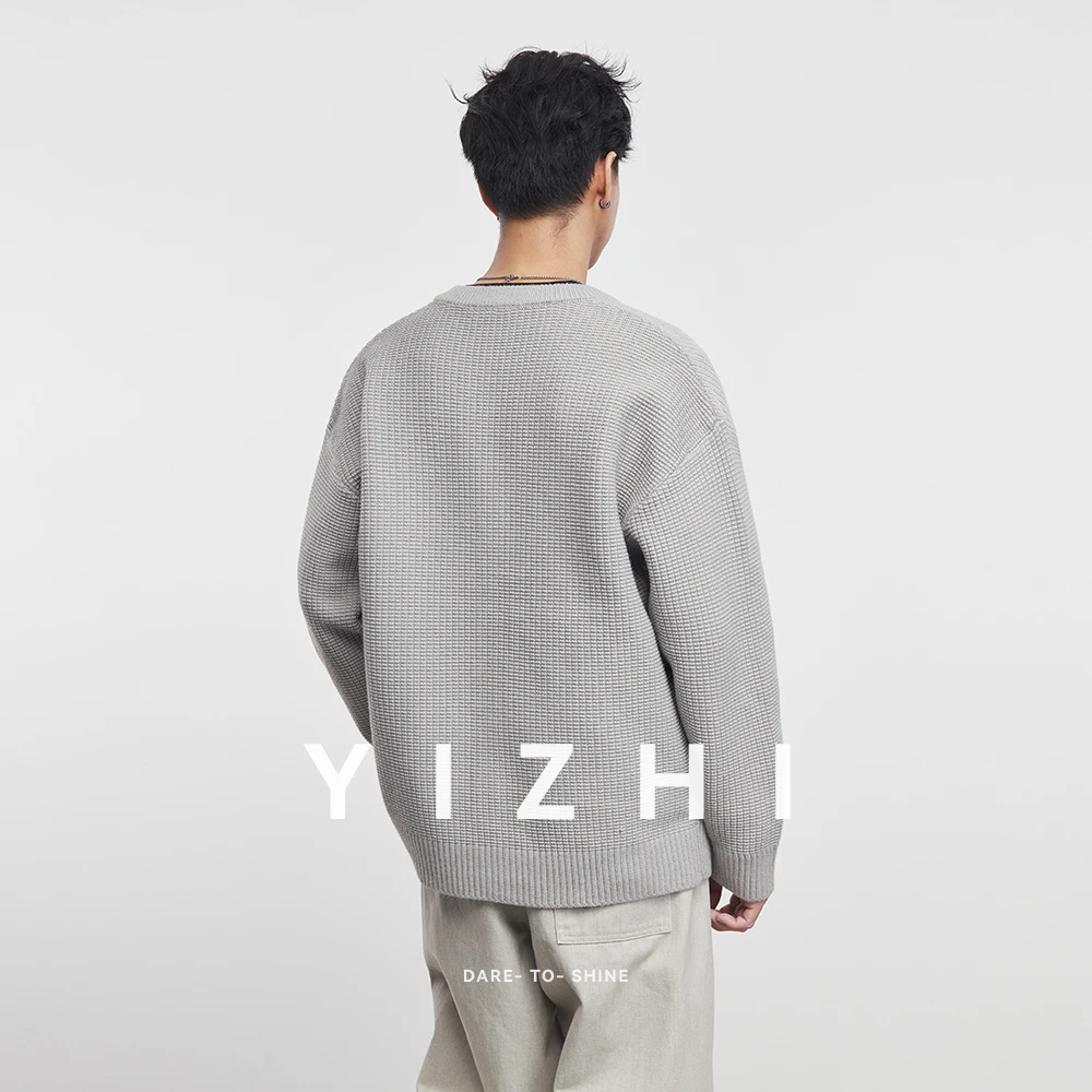 Men's Knitted Cardigan Jacket 2025 Spring and Autumn New Style Solid Color Casual Loose Baseball Jacket Fashion Men's Tops