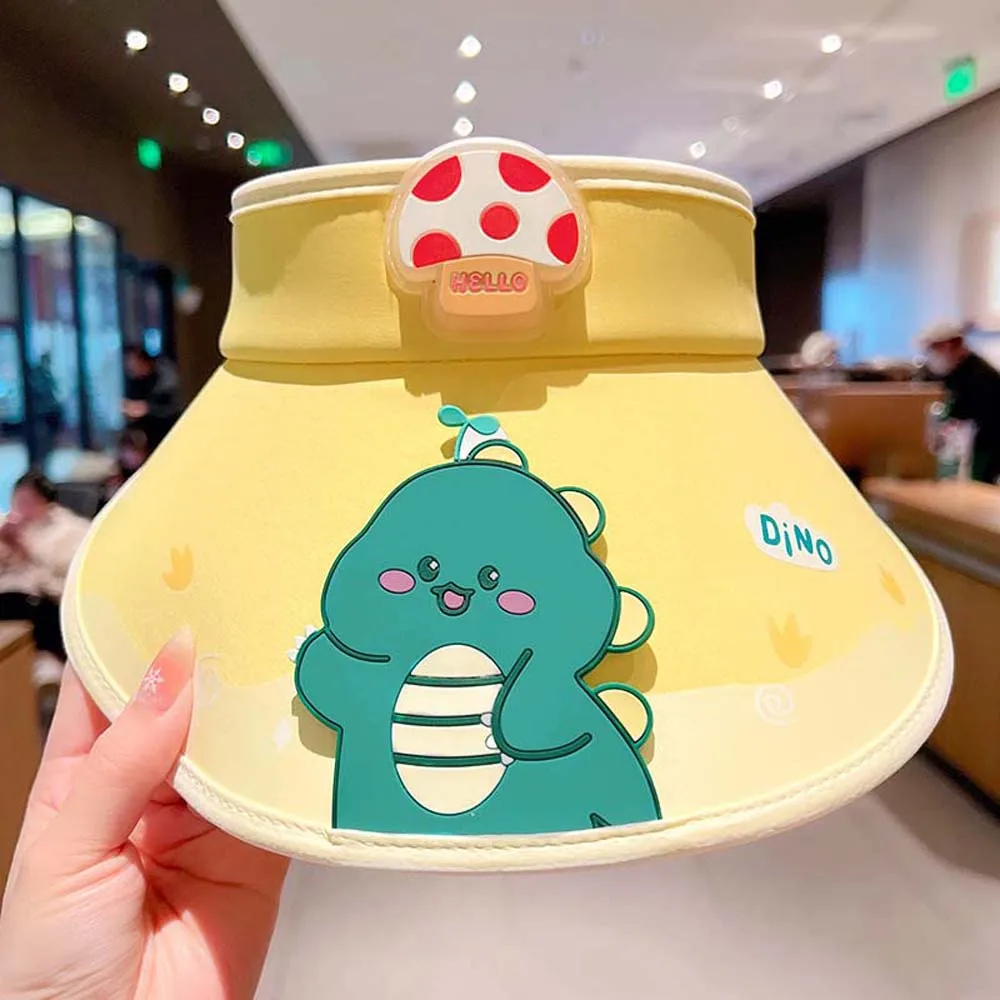 Cartoon Rabbit Bunny Children Sun Hat Will Emit Light Adjustable Kids Sunscreen Empty Top Cap Big Brim Sun Hats Large Brim