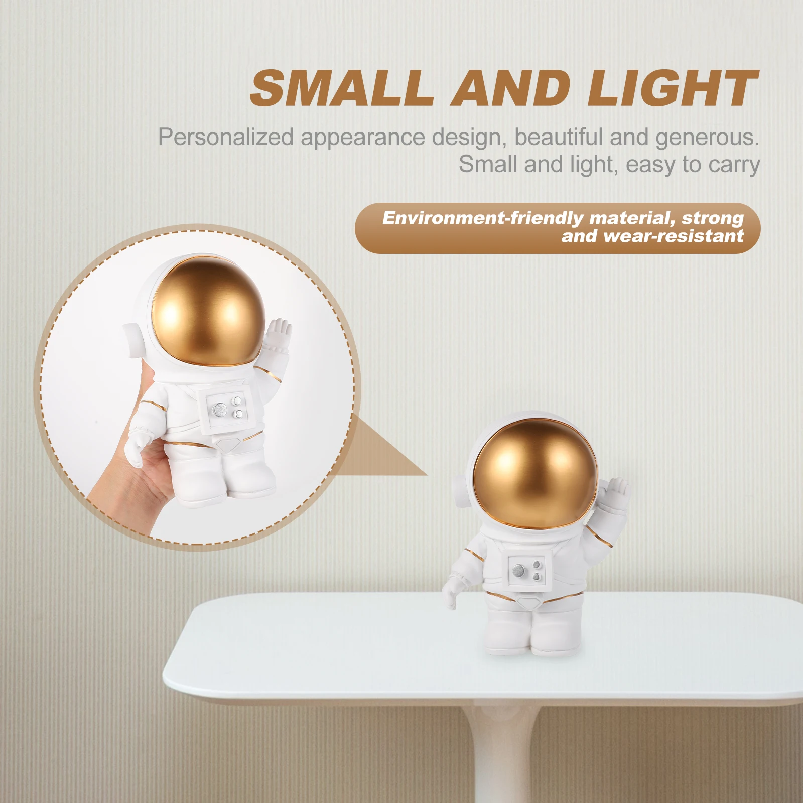 

Resin Astronaut Figurine Desktop Decor Statue Space Enthusiasts Sculpture Toy Home Mini Model Display Piece