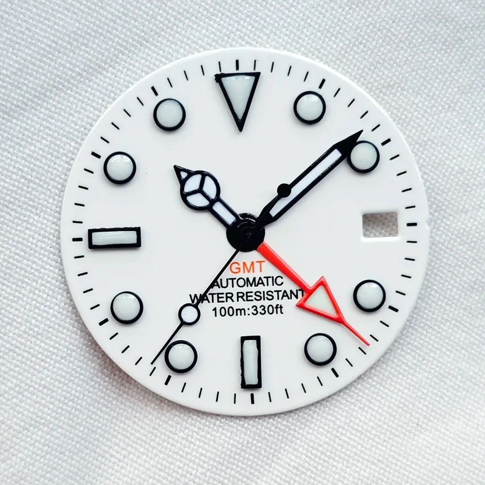nh34-nh34a-movement-gmt-285mm-white-black-sterile-watch-gmt-mark-dial-luminous-watches-four-needle-parts-accessories