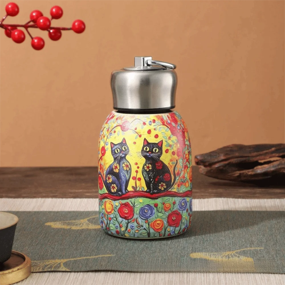 

New 316 Stainless Steel Insulated Cup Leak Proof 300ml Water Bottle Portable Durable Slim Insulated Thermal Water Bottle Sports