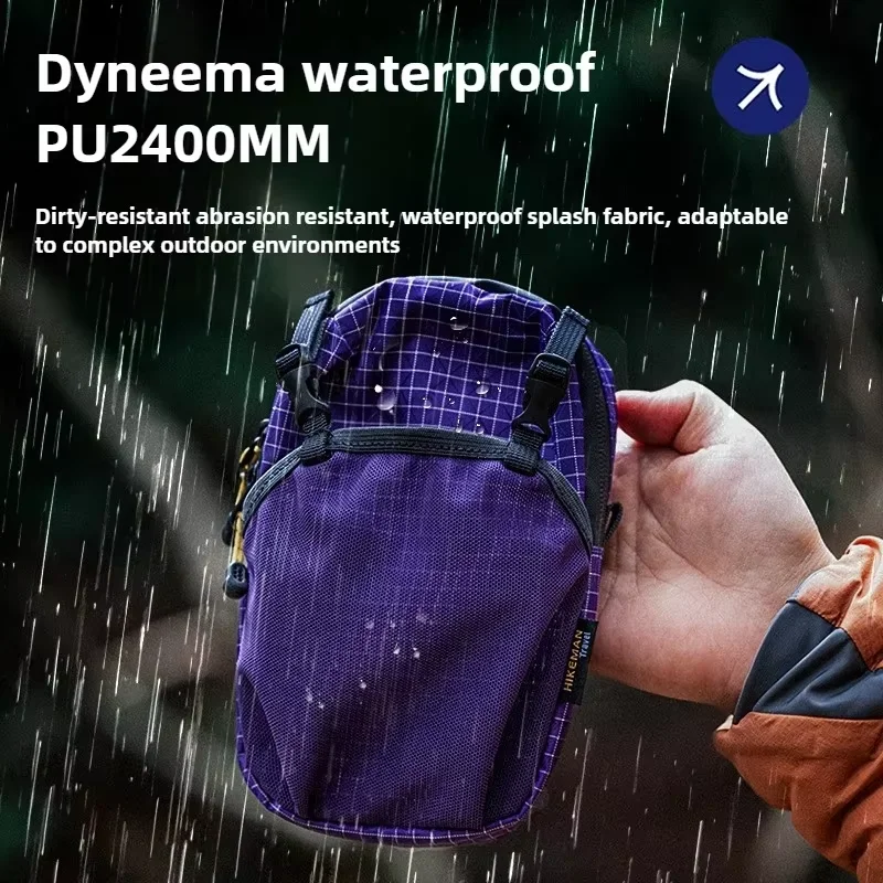 حقيبة زجاجات مياه داينيما مقاومة للماء، حامل نايلون 420D مع جيب للهاتف وحزام قابل للتعديل لركوب الدراجات وأساسيات التخييم #3