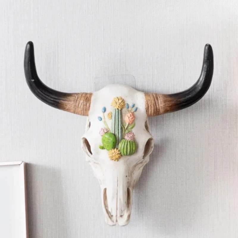 3D Bull Head Wall Decor Modern Animal Sculpture, Home Decoration Accessories, Living Room Art, Decorative Figurine