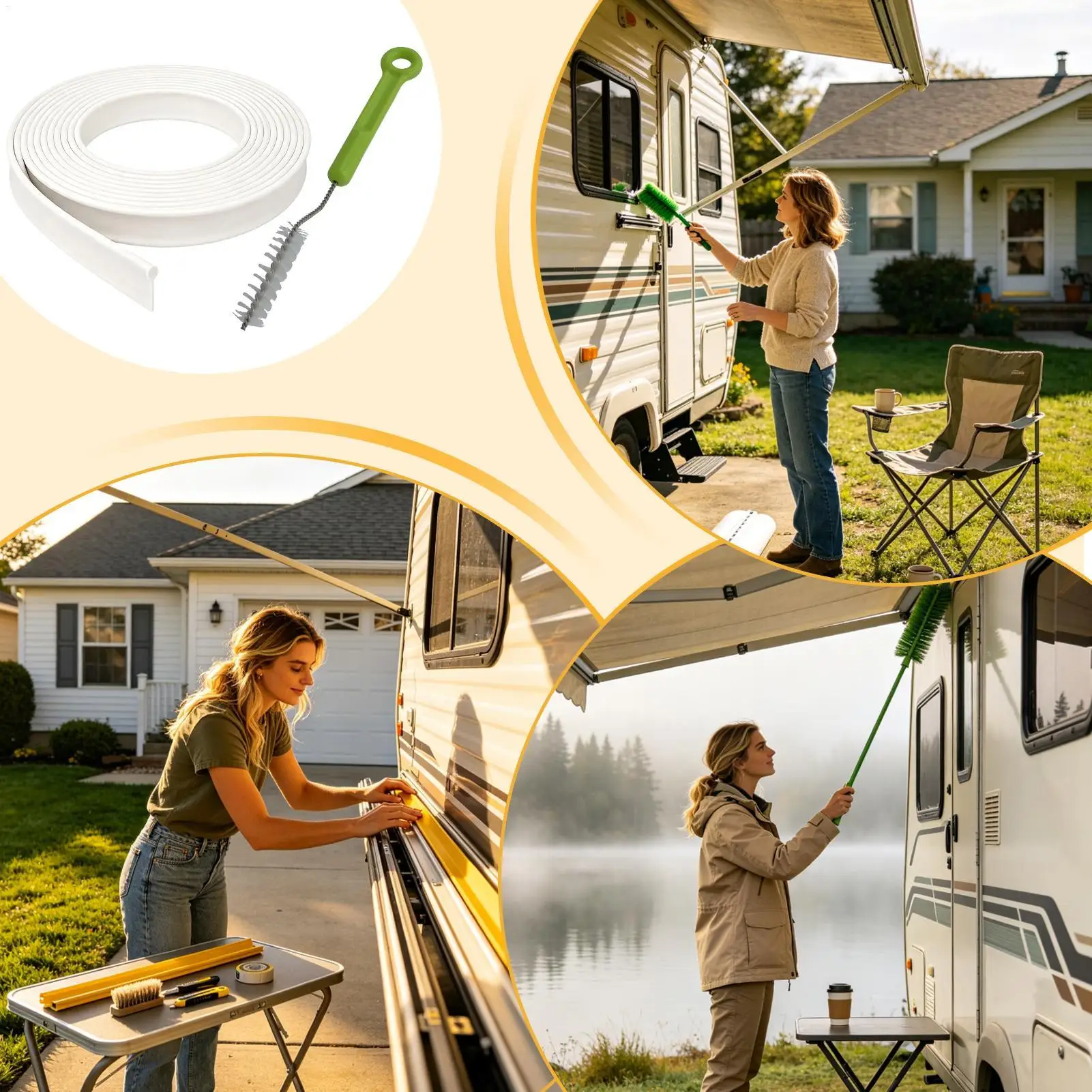 Awning Rail Piping 10m Universal Cut To Size Pvc Core Caravan Awning Track Strip For Motorhome Camper Campervan Commercial