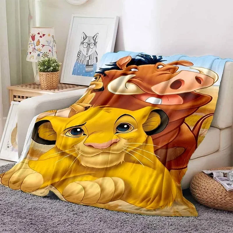 The Lion King Cartoon Disney Blanket Soft Fluffy Throw Children Adult Sofa Plush Summer Bedspread Throw Blanket for Sofa