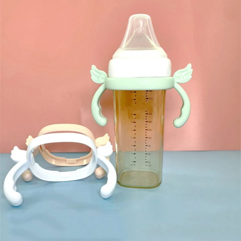 1pc Baby Flasche Griffe Weiche Sichere Griff Für hegen Milch Trinken Silikon Fütterung Flasche Abdeckung Home Baby Fütterung Zubehör