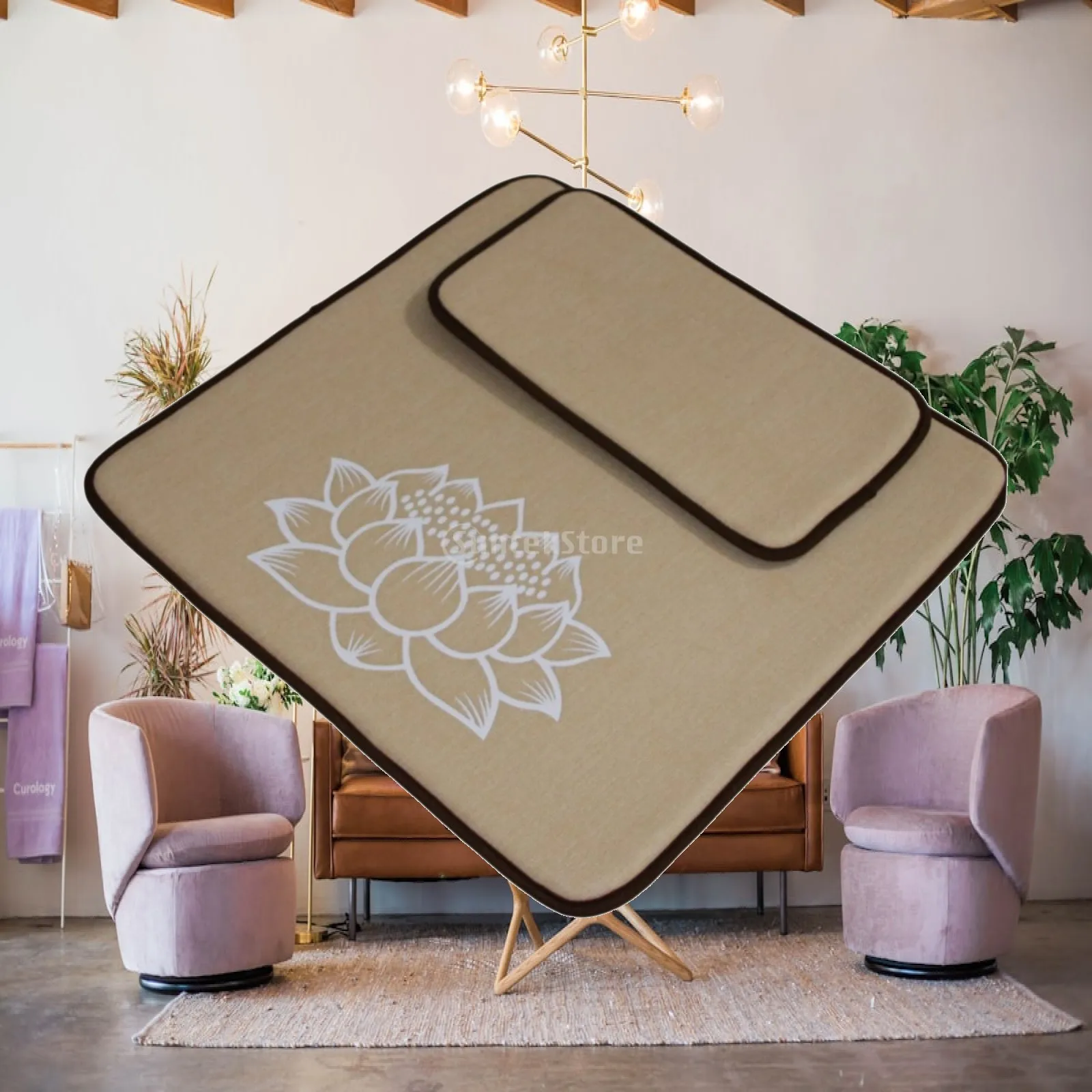 Comfortable Meditation Cushion Flax Floor Pad Set Yoga Furniture for Bedroom Reading Chat Prayer Game Chair