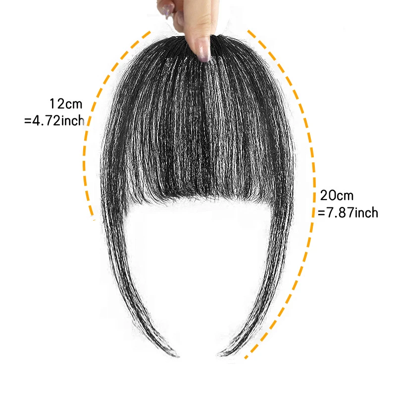 Air Bangs  Human Hair Styling Tools Hair Clip-In Extension Hair Fake Fringe Natural False Hairpiece Women Clip In Bangs - Image 5