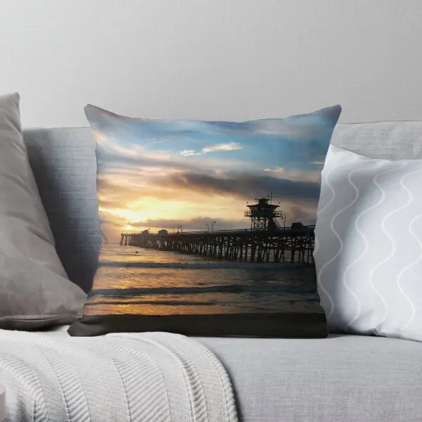 San Clemente Pier  Printing Throw Pillow Cover Decor Hotel Office Bedroom Decorative Car Bed Anime Pillows not include One Side