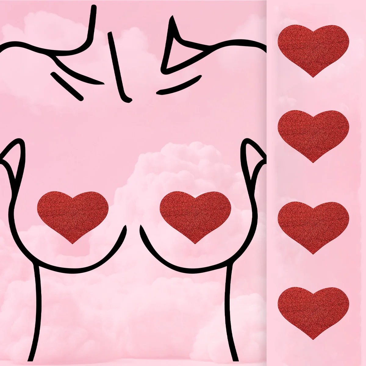 

LISM 2 Pair Sexy Nipple Pasties Nipple Covers Women Adhesive Breast Invisible Boob Stickers Chest Sticker Disposable