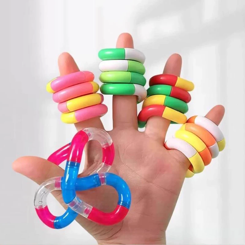 Plezier Educatief Twist Zintuiglijke Fidget Speelgoed Creatieve Adderende Twisty Knoop Keten Spinner Angst Stress Relief Speelgoed Kid Tiener Adhd