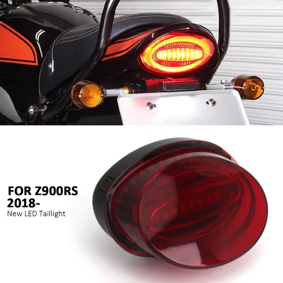 

For Kawasaki Z900RS Z900 RS z900rs 2018 - 2023 Motorcycle Accessories LED Rear Stop Brake Taillight Red Plug and Play Tail Light