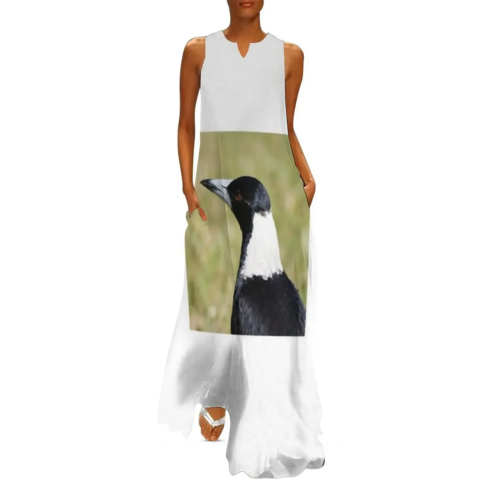 

Magpie Portrait Long Dress Female dress womans clothing elegant and pretty women's dresses Long dress