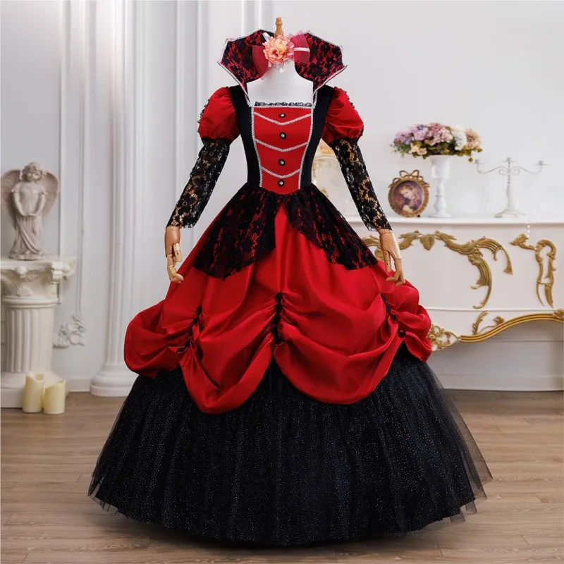 

A wine-red stand-up collar dress for travel photography banquets and catwalk shows