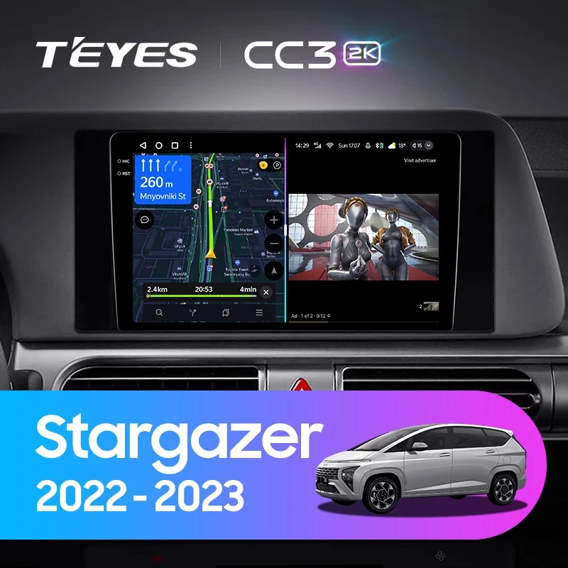 TEYES CC3L CC3 2K For Hy undai Stargazer 2022 - 2023 Car Radio Multimedia Video Player Navigation stereo GPS Android 10 No 2din