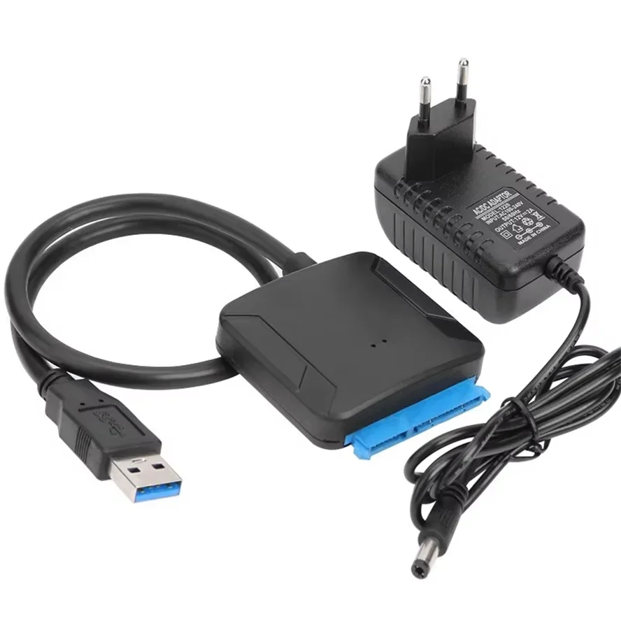 Kabel SATA do USB 3.0 Adapter USB do SATA III do dysków twardych 2.5/3.5 cala SSD HDD z zasilaczem — zdjęcie produktu 7