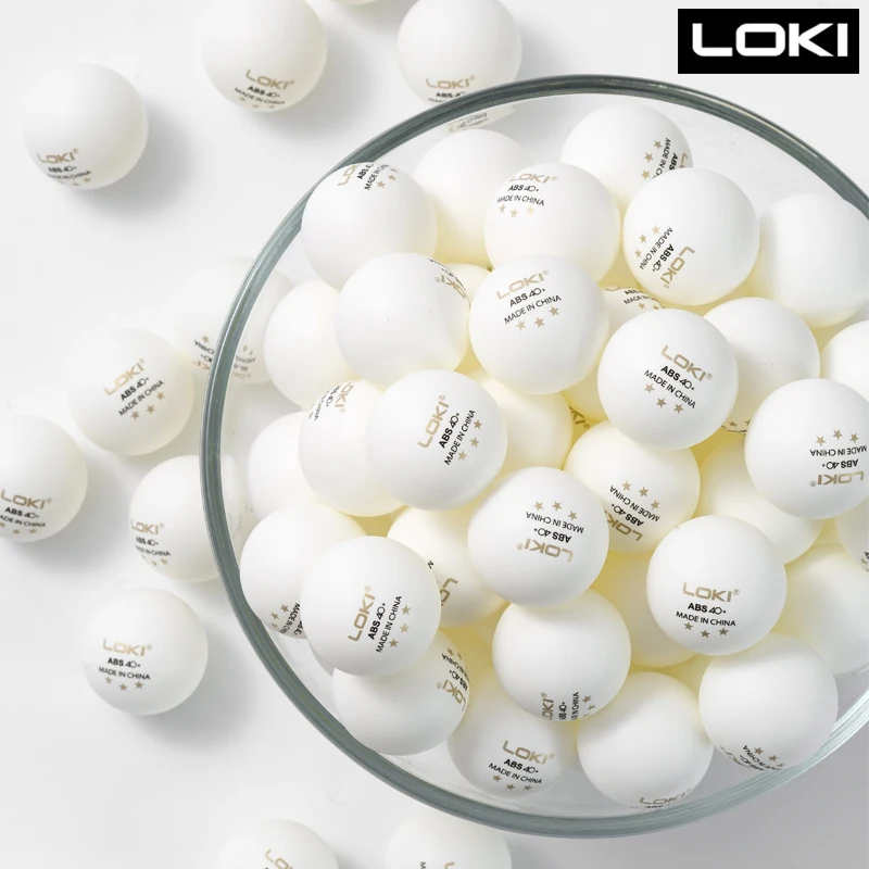 LOKI 3 Stars Table Tennis Balls with Seamed 40+mm ABS New Material Durable High Bounce Ping Pong Balls for Club Training Balls
