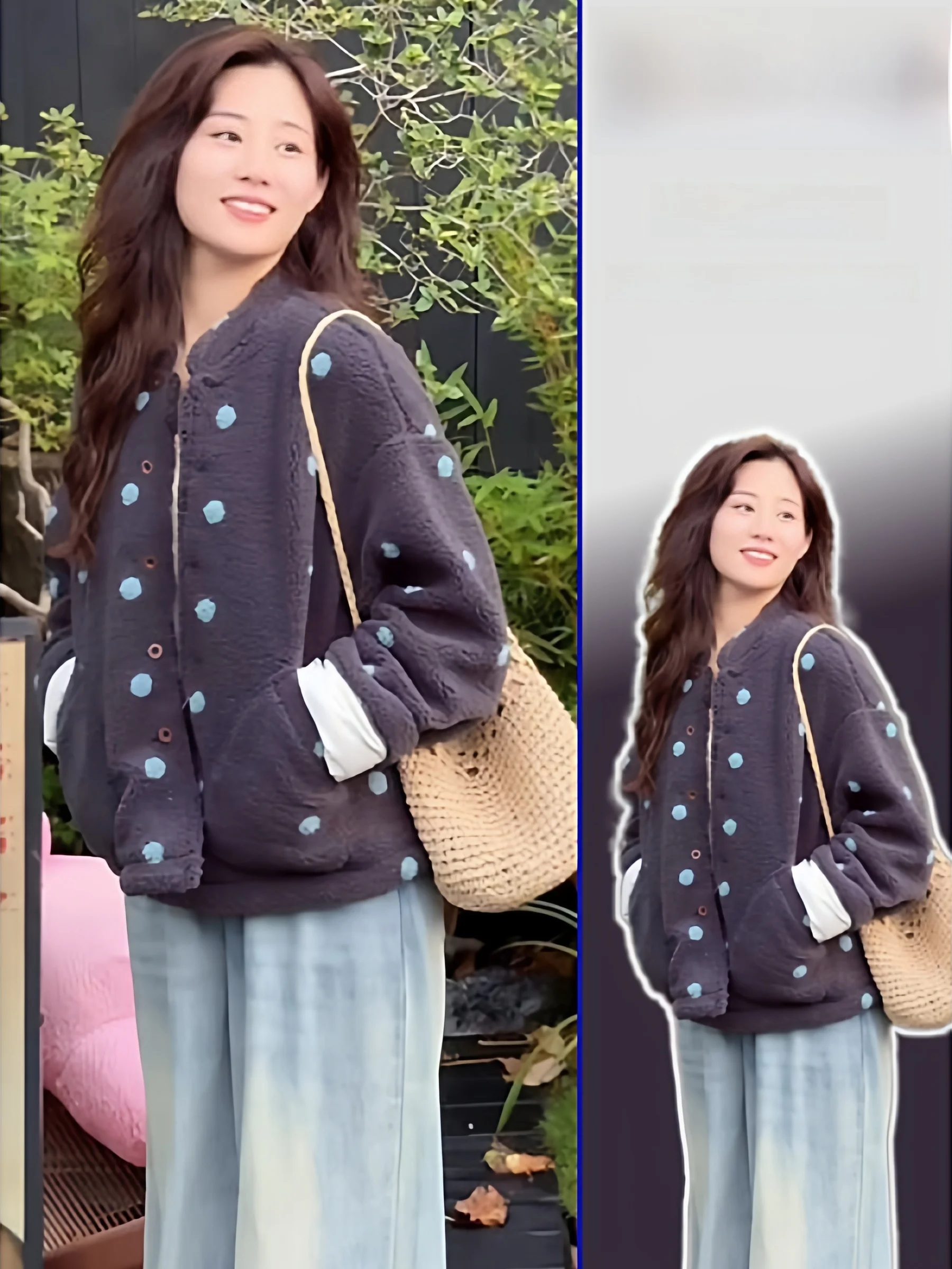 

Spring Autumn plus Size Thiened Stand Collar Polka Dot ort Coat Warm Retro Sle Women's Outerwear ape Fit