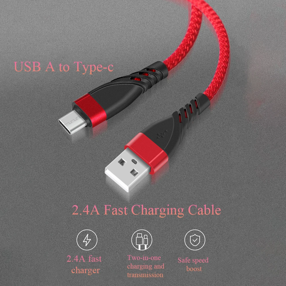 100pcs For USB Type C Cable Wire For Samsung S10 S20 Xiaomi 11 Mobile Phone Fast Charging Cable For ipad Laptop Adapter