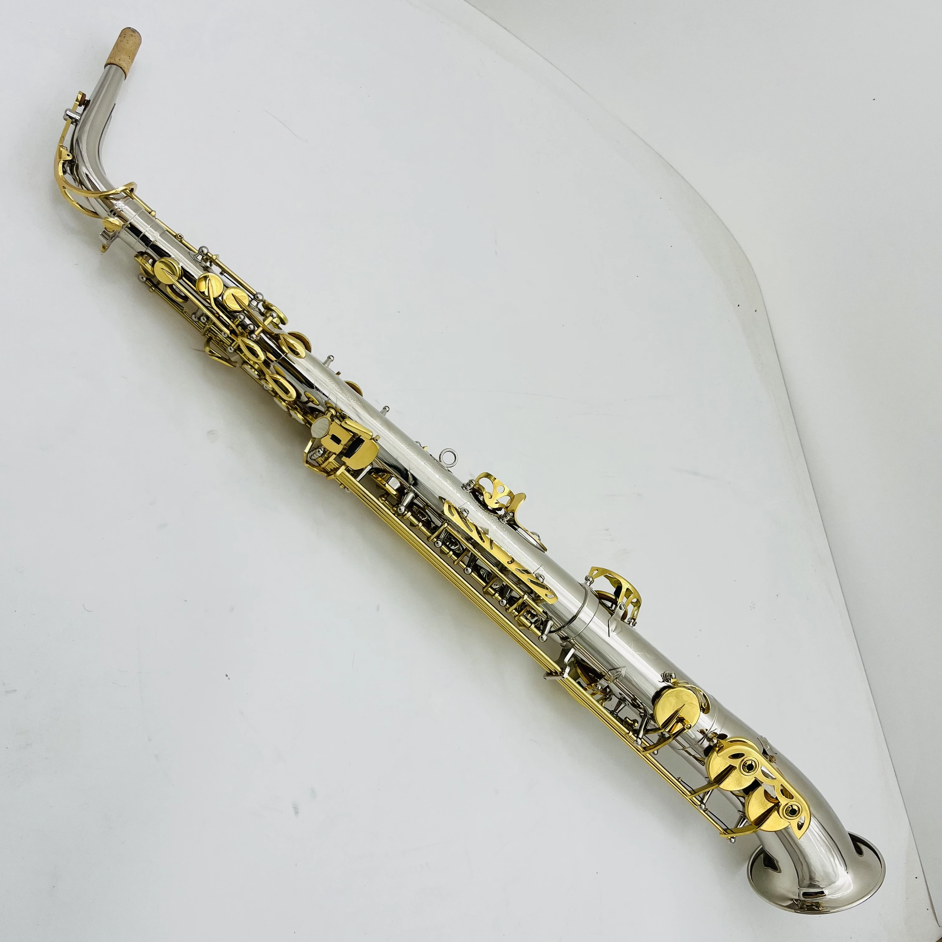 New Arrival Alto Saxophone Straight Tube Brass Plated Eb Tune Professional level performance With Case Sax Accessories