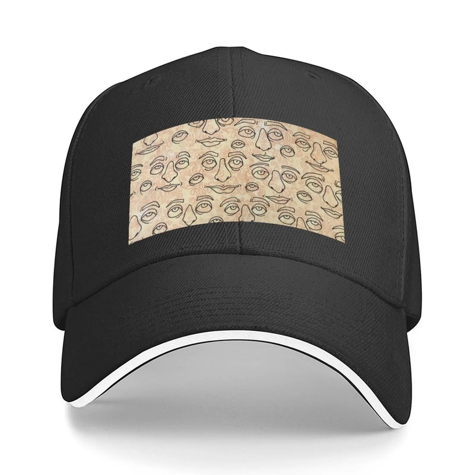 

Infinite Faces Psychedelic Print Baseball Cap Beach Bag Streetwear Hat Man For The Sun sun caps Baseball Men Women's