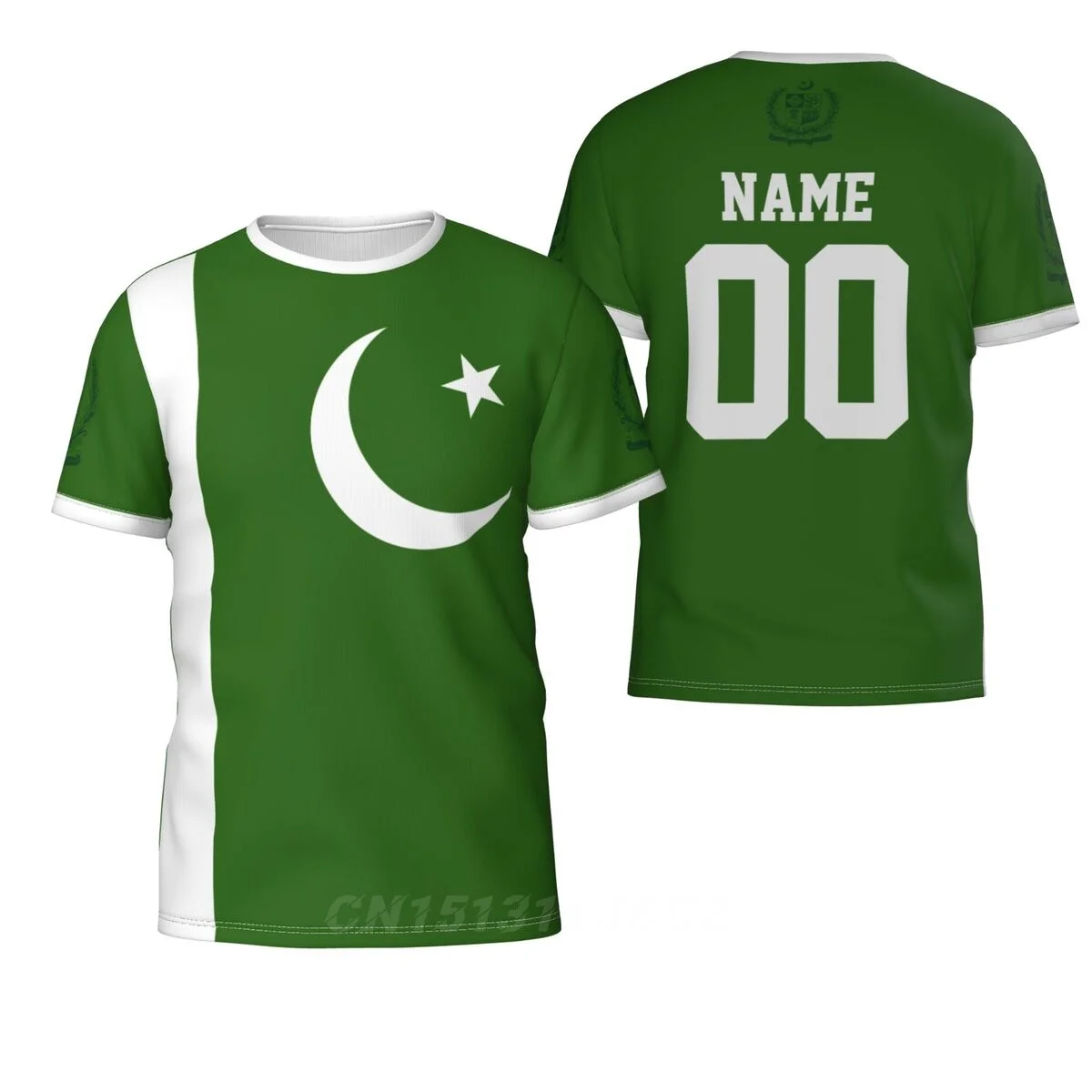 Nazwa własna numer Pakistan flaga kraju 3D t-shirty ubrania T shirt mężczyźni kobiety koszulki topy dla piłki nożnej kibice piłki nożnej prezent US