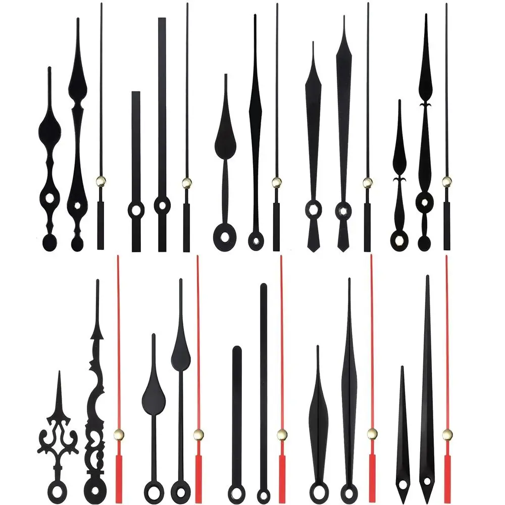 6/10/14 Set Multicolor Clock Hands Mixed Pattern DIY Accessories Hour/Minute/Second Pointer Replacement Multiple Sizes