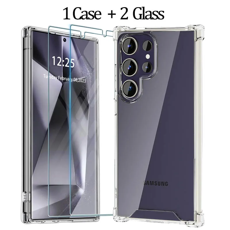 Funda de teléfono Original para Samsung S24, cubierta protectora trasera Ultra transparente para Samsung Galaxy S 24, fundas de TPU Ultra suaves