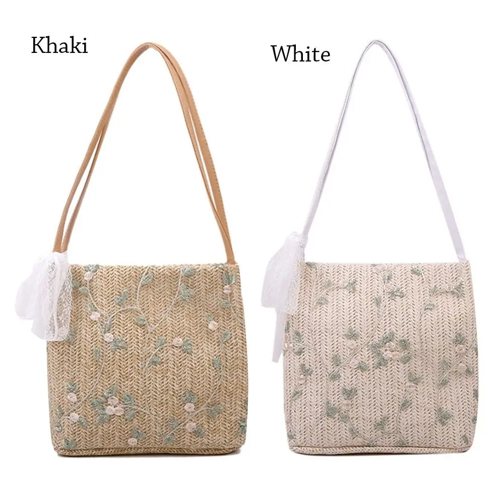 Women Shoulder Bag Summer Beach Straw Bags Large Capacity Handbags Female Woven Tote Bags