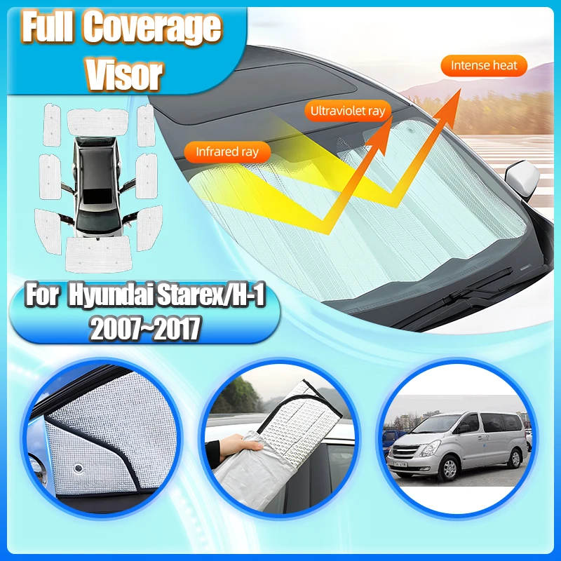 

For Hyundai Starex iMax H-1 TQ 2007~2017 MK2 Full Coverage Sunshades Window Windshields Sun Shade Visor Anti-UV Car Accessories