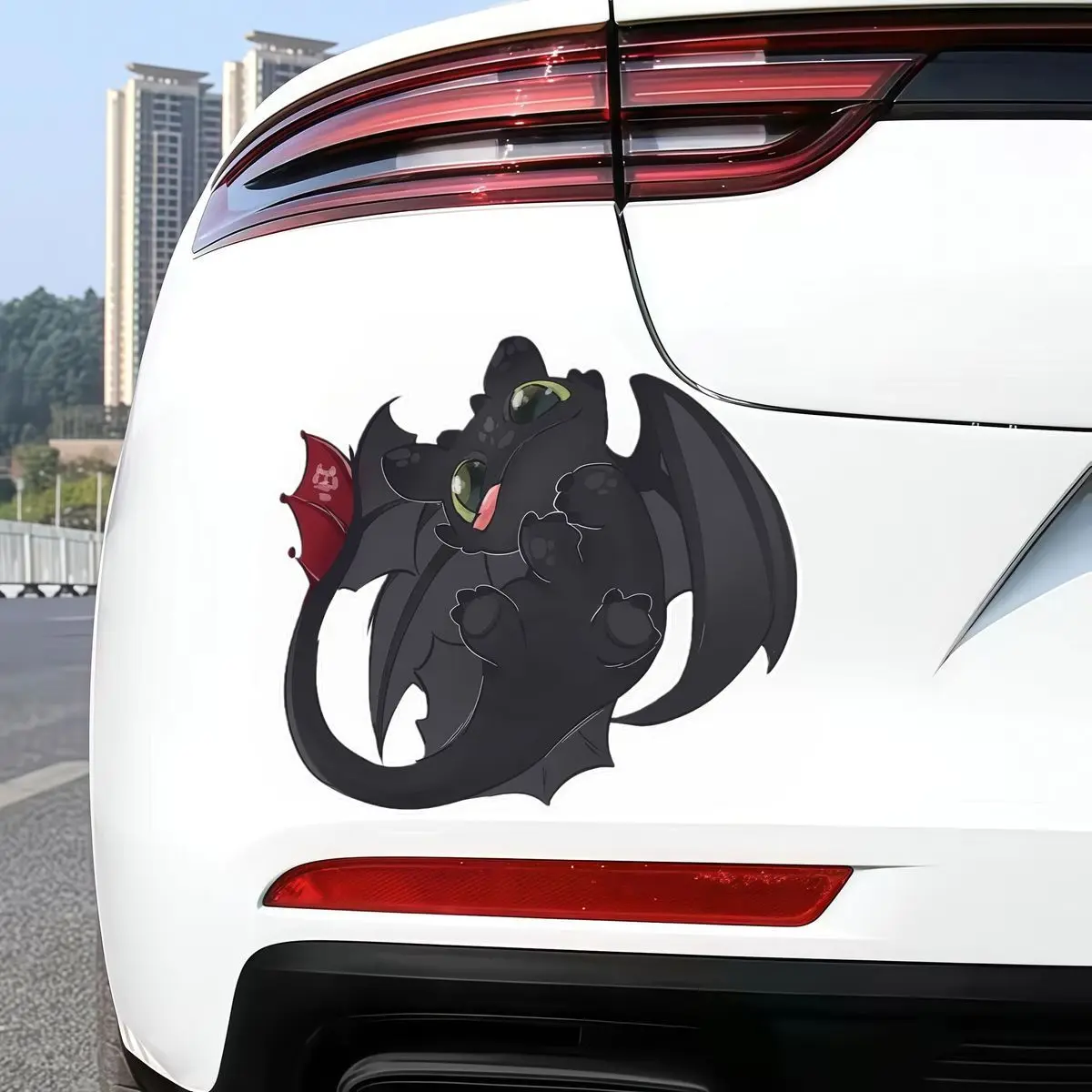 

HotSale How To Train Your Dragon Chibi Toothless Scratch Cover Sticker Waterproof Self-Adhesive Car Fridge Magnet Wall Decal Gif