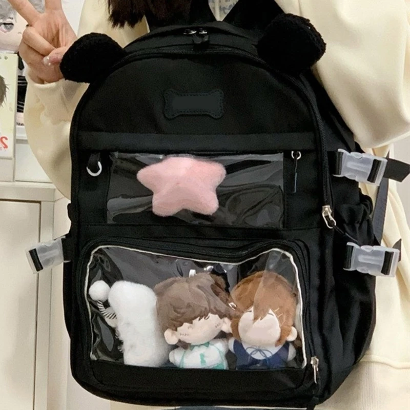 Large Capacity Backpack for Pin Display Student School Backpack Dog Backpack