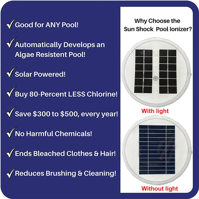 1Set Outdoor Solar Pool Lonizer Reiniger Kupfer Silber Ionen Schwimmbad Reiniger Algen Widerstand Unteren Chlor Wasser Reiniger