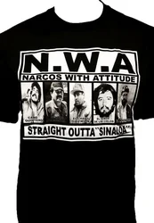 Hot Sale Fashion Nwa With Attitude T-Shirt Chapo Cartel Tee Straight Outta Sinaloa Men T Shirt