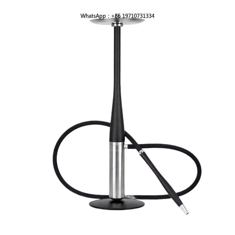 Single Hose Hookah Shisha, 70cm Height Premium Setup for Bar KTV Lounge, Complete with Bowl & Base