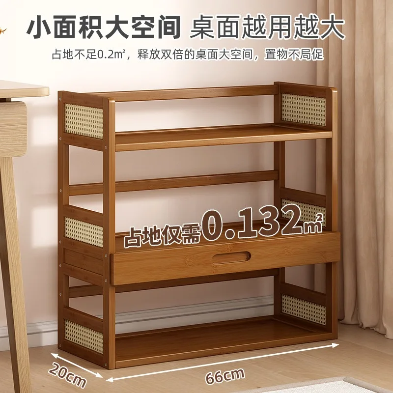 Desktop bookshelf Shelf Desktop office computer storage rack Simple multi-layer small bookshelf Home bookcase storage
