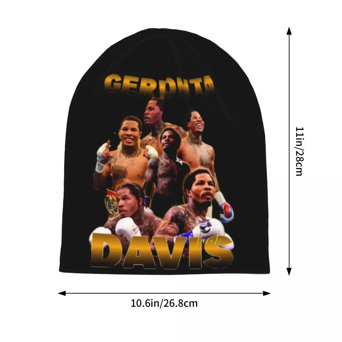 Gervonta Davis Bootleg Beanies Boxing Gift Bonnet Hat Men Windproof Warm Head Wrap Bonnet Knit Hat