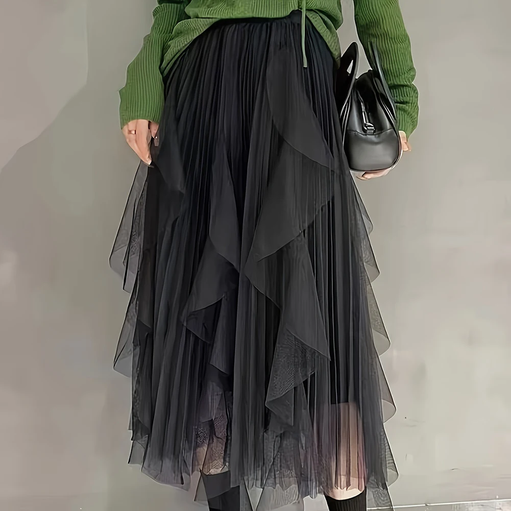 Mid Length Skirt High Waist Skirt Casual Occasions Casual Style Comfortable Wear Fashionable Design For All Seasons Loose Fit