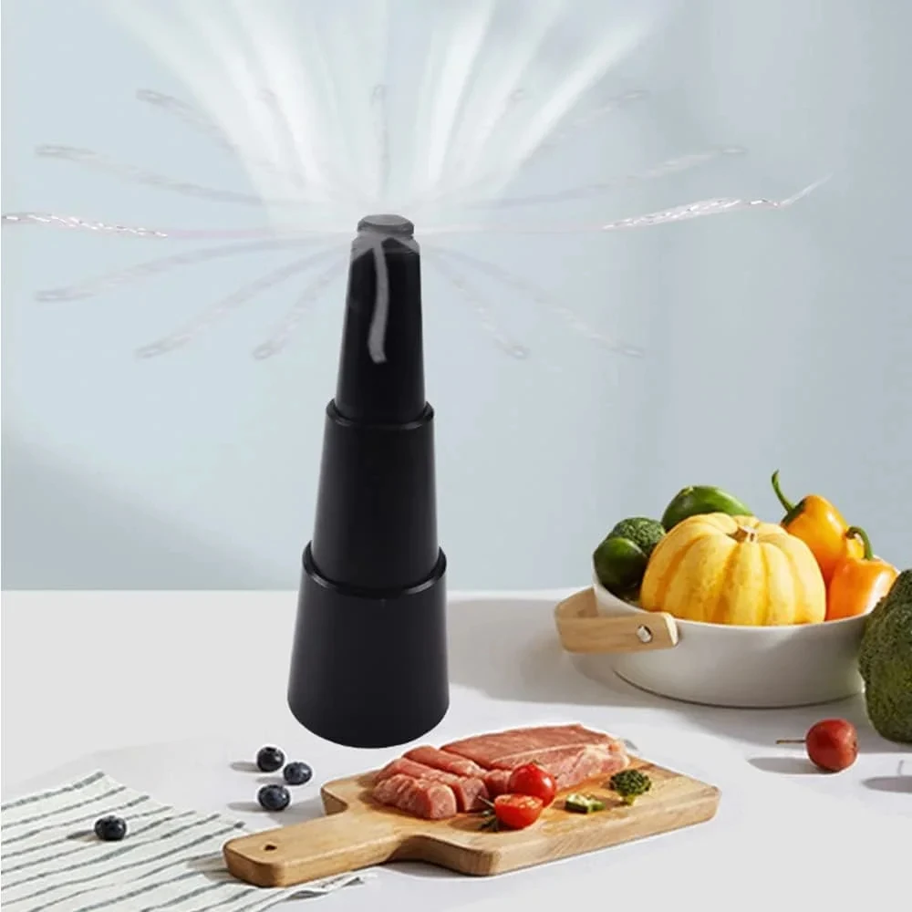 Hanging Hook Stretchable Battery Powered Fly Spinner with Soft Blades Keep Flies Away for Outdoor Indoor Meal Party BBQ