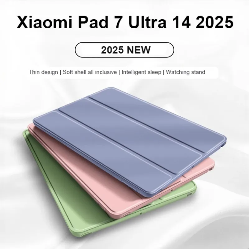 

Кожаный чехол для планшета Xiaomi Pad 7 Ultra 14 дюймов 2025 6S Pro 12.4 Poco Pad 12.1 Redmi Pad Pro 12.1 Pro 5G 12.1 Auto Wake Sleep